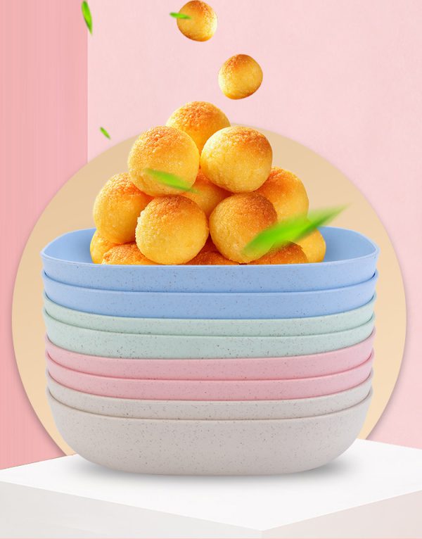 10pcs Plastic Snack & Bone Plates with Stand