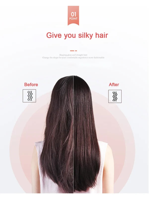 2-in-1 Hair Straightener & Curler Brush – HQT-909B