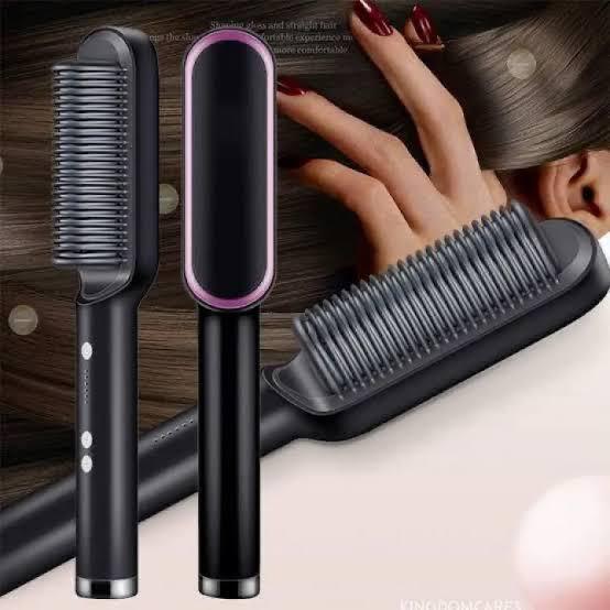 2-in-1 Hair Straightener & Curler Brush – HQT-909B