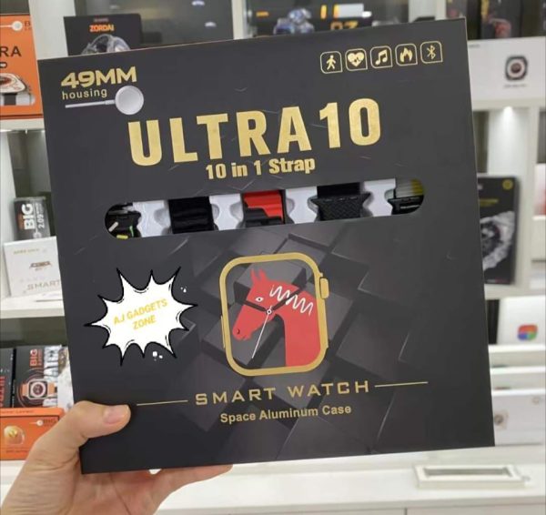 Ultra 10 Smartwatch – 10 Straps | Bluetooth Calling | 49mm