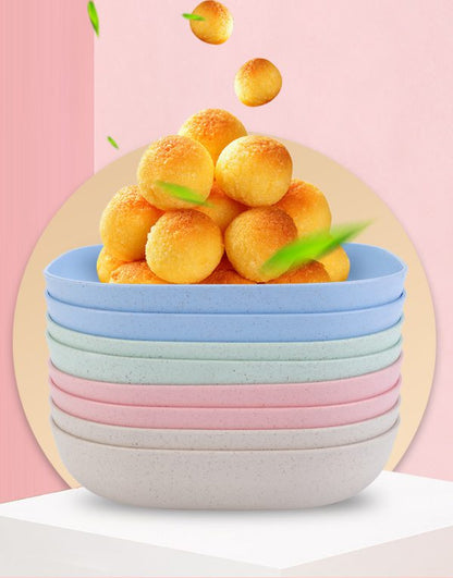 10pcs Plastic Snack & Bone Plates with Stand
