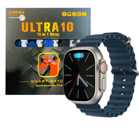 Ultra 10 Smartwatch – 10 Straps | Bluetooth Calling | 49mm