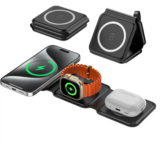 3-in-1 Foldable Wireless Charger – iPhone | AirPods | Apple Watch