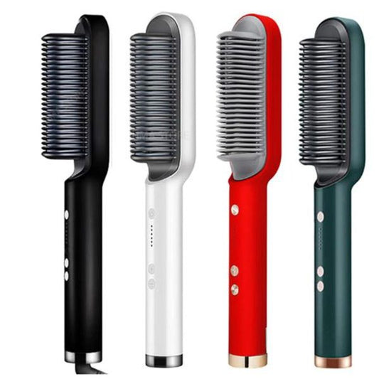 2-in-1 Hair Straightener & Curler Brush – HQT-909B